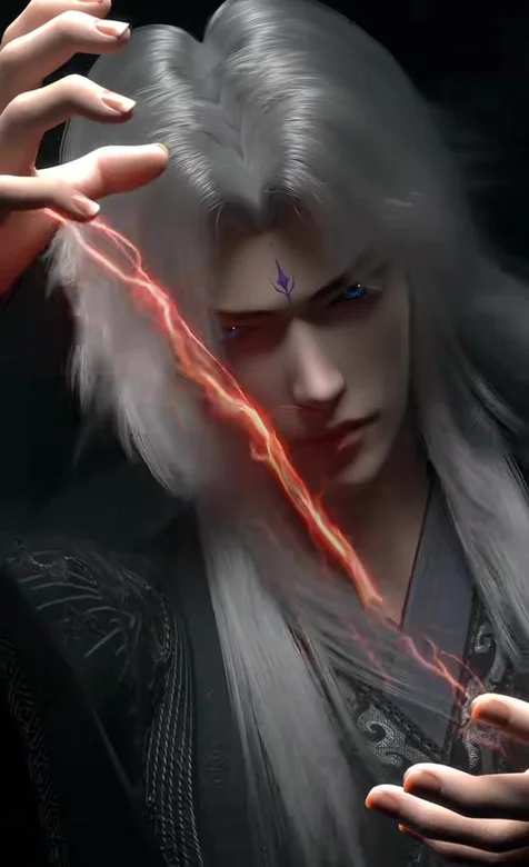 暗黑风神秘角·王林·精致手姿护甲 动态手机壁纸热款