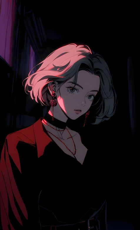 短发御姐少女·暗黑二次元插画 高人气暗黑系手机壁纸