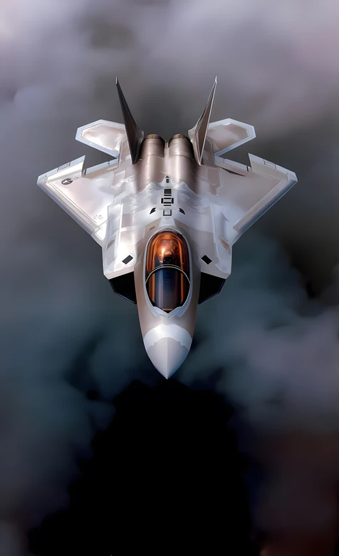 F22隐身战机·写实科幻风·军事航空超酷战机手机壁纸