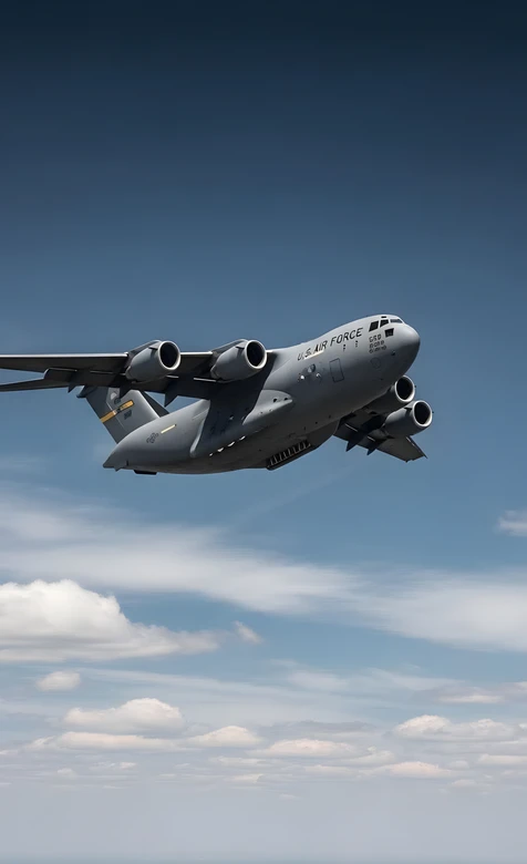 美军C-17运输机·写实军事风 硬核航空手机壁纸
