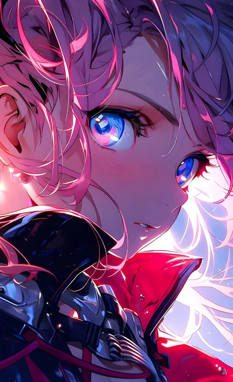 二次元少女·机械服饰炫彩眸 赛博朋克风超人气竖屏手机壁纸