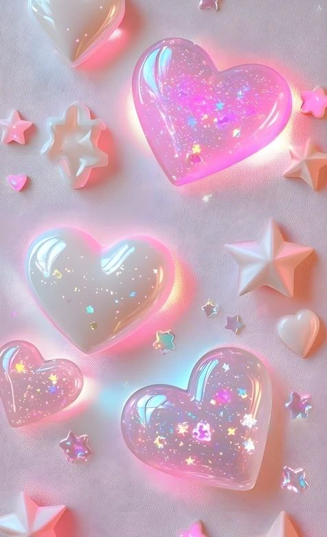 梦幻爱心星星·甜系软萌风 少女心手机壁纸