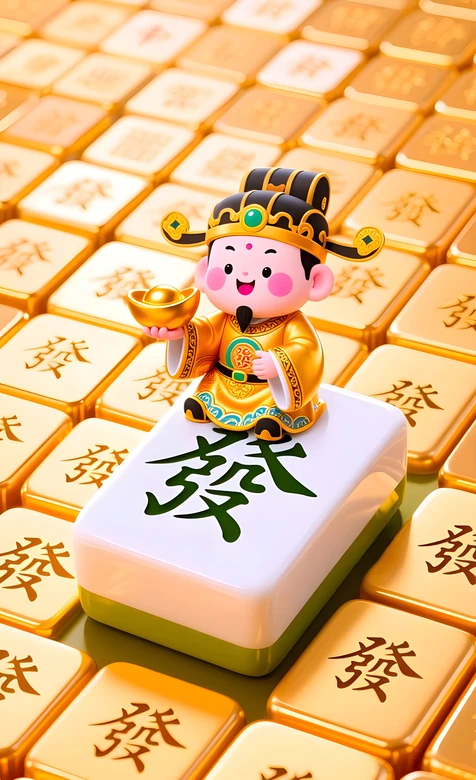 国漫Q版财神·金元宝發字麻将 财运手机壁纸（吸睛版）