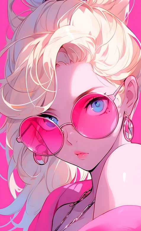 二次元唯美金发少女·精灵球元素 人气竖屏壁纸