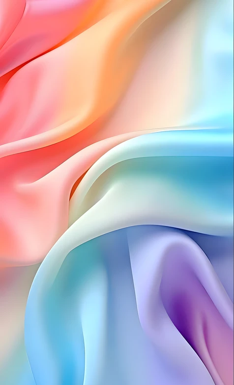 色彩绸缎渐变纹理·唯美流体艺术·2025超火治愈壁纸