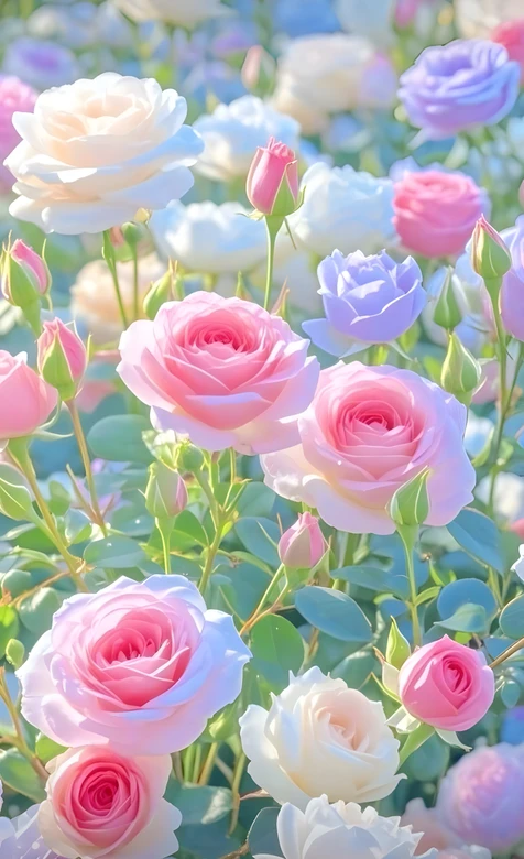 缤纷玫瑰花海·唯美梦幻风 治愈系花卉手机壁纸精选