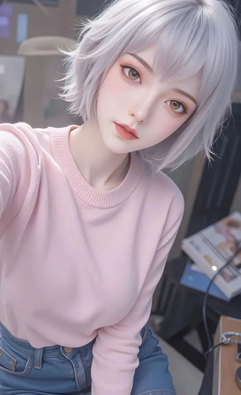 银发短发动漫人物·白月魁·唯美二次元CG·高清手机壁纸精选