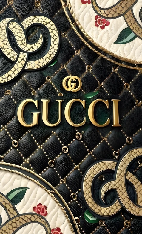 Gucci双G蛇纹元素·奢华复古风 高质感品牌壁纸
