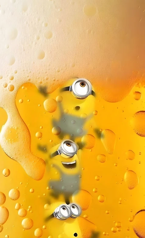 小黄人啤酒嬉戏 动漫风神偷奶爸 热门手机壁纸