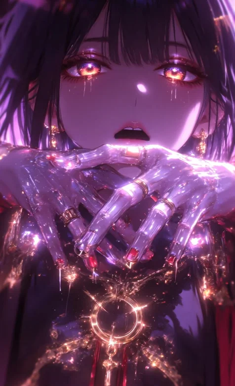 神秘少女·水晶之手 暗黑华丽二次元插画动态壁纸