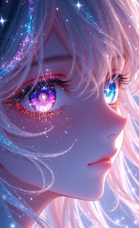 星空眼眸少女·梦幻唯美风 动态手机壁纸