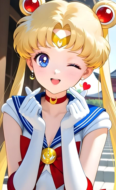 月野兔·俏皮眨眼 二次元美少女战士治愈风动漫壁纸