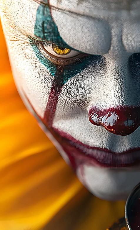 小丑·暗黑写实惊悚妆容 高人气恐怖风壁纸