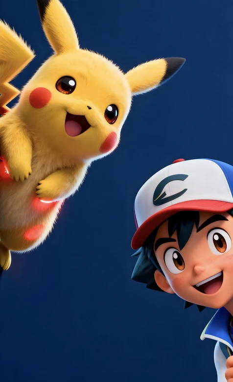 小智与皮卡丘 3D写实风精灵宝可梦动漫热门手机壁纸