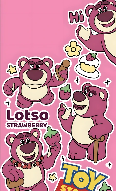 Lotso草莓熊·卡通萌趣 玩具总动员治愈风壁纸