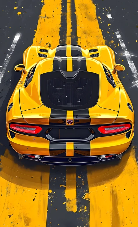 道奇Viper超跑·涂鸦风热血手机壁纸