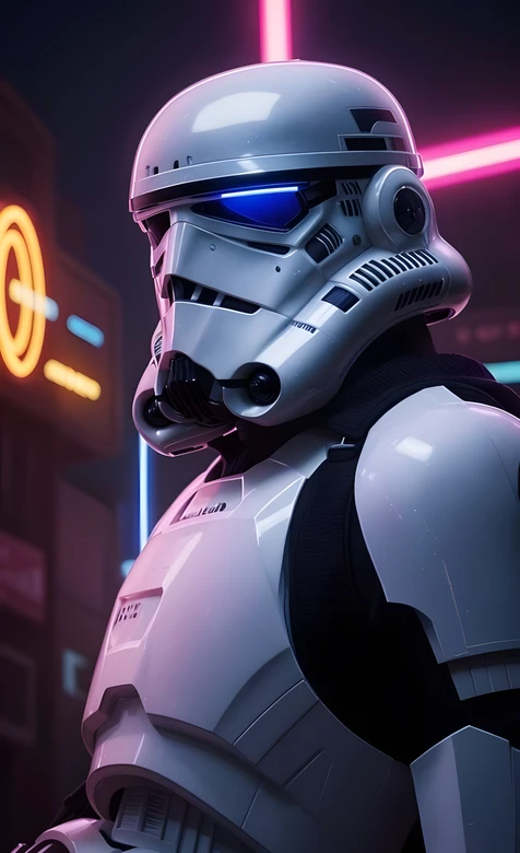 星球大战风暴兵·赛博朋克霓虹风 影视手机壁纸热款