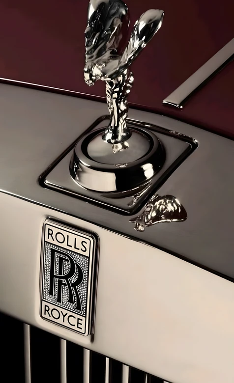 劳斯莱斯飞天女神车标·奢华金属风·汽车品牌高清壁纸