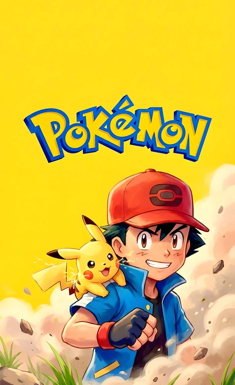 小智·皮卡丘同行 宝可梦动漫风热血手机壁纸