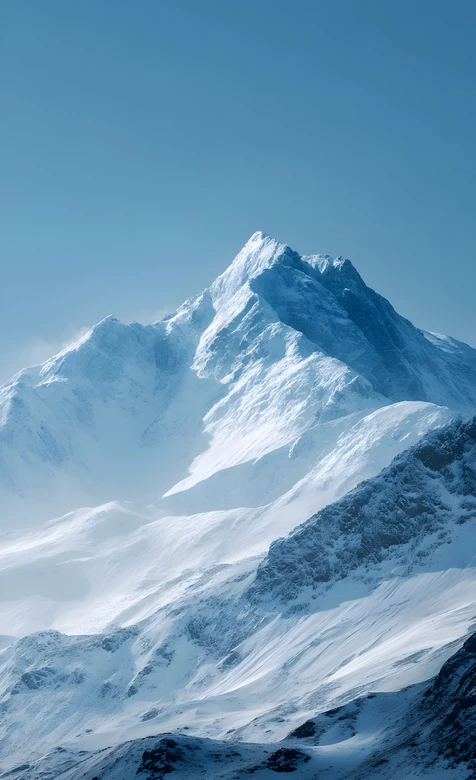 冰雪山峰·唯美清冷风 高清雪域秘境手机壁纸