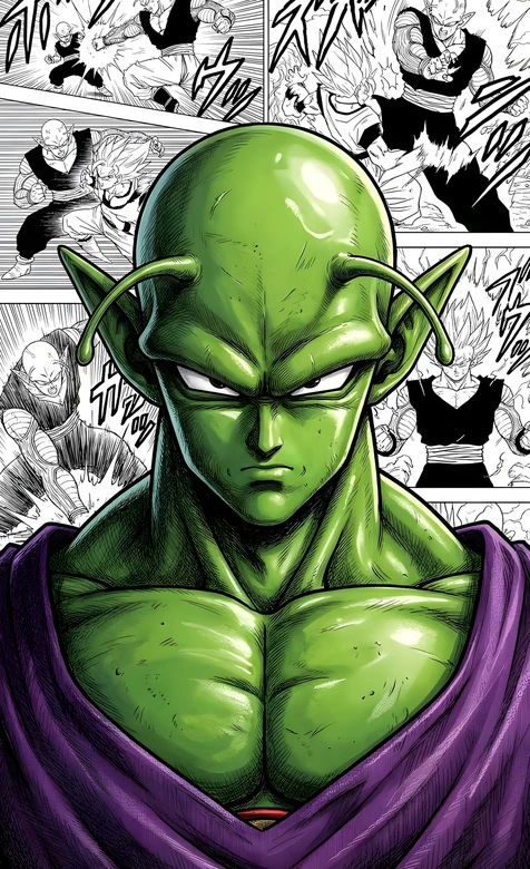 比克（短笛）·坚毅眼神 龙珠动漫风 热血格斗手机壁纸