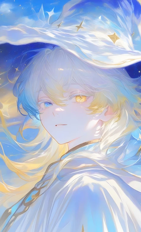 异色瞳星穹帽少年·梦幻唯美二次元插画 高人气壁纸