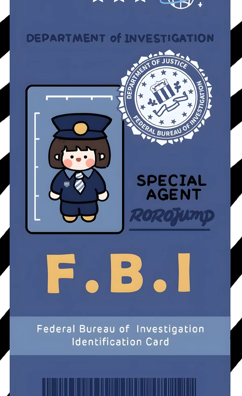 ROROJUMP·FBI特工 Q版可爱风 超萌证件手机壁纸