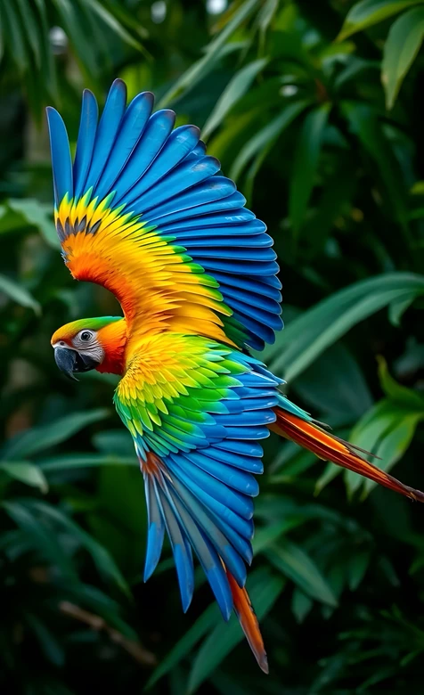 金刚鹦鹉振翅炫彩 写实风热带鸟类壁纸精选