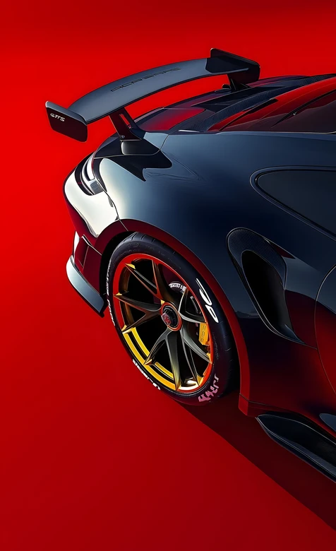 保时捷GTS跑车·写实炫酷风 超跑机械美学手机壁纸