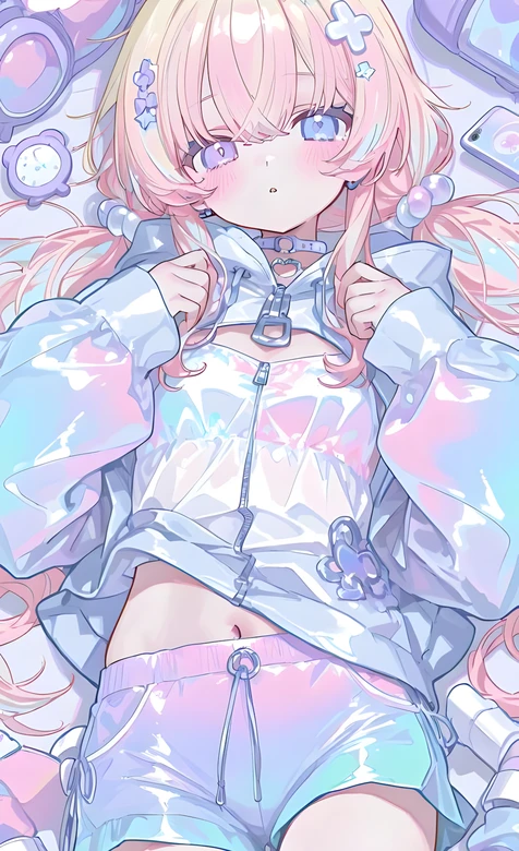 二次元萌系少女·镭射幻彩穿搭 高人气手机壁纸