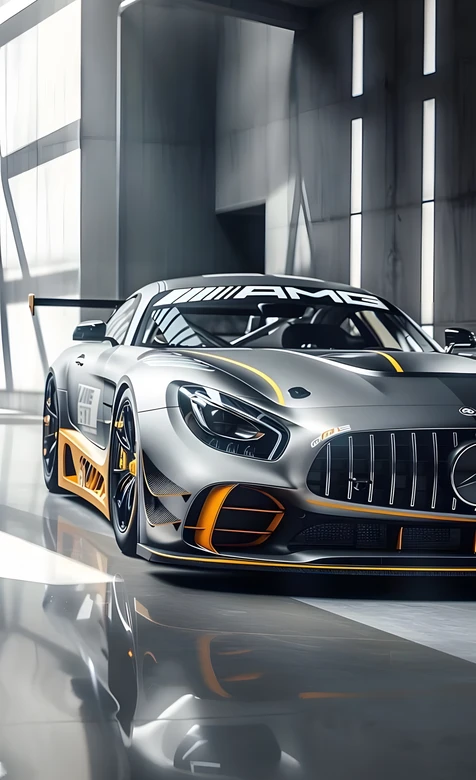 奔驰AMG改装赛车·工业科技风 炫酷超跑手机壁纸