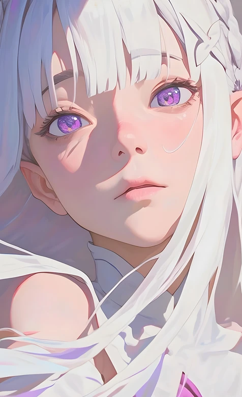 爱蜜莉雅·银发紫眸 唯美二次元《Re:0》角色壁纸（高人气动漫壁纸）