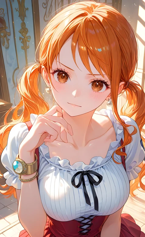 娜美·双马尾卷发 二次元唯美风 航海王动漫角色壁纸