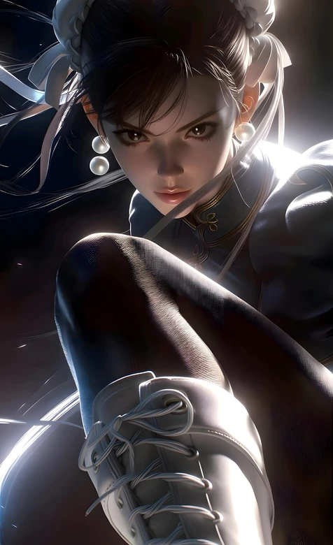 春丽·格斗姿态 写实风《街头霸王》壁纸（高质感格斗壁纸）