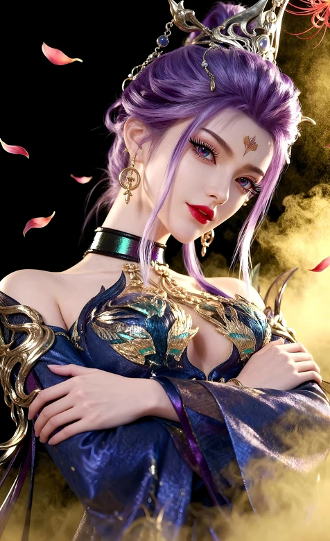 国风玄幻游戏角色·紫发冷艳 古风仙侠手机壁纸