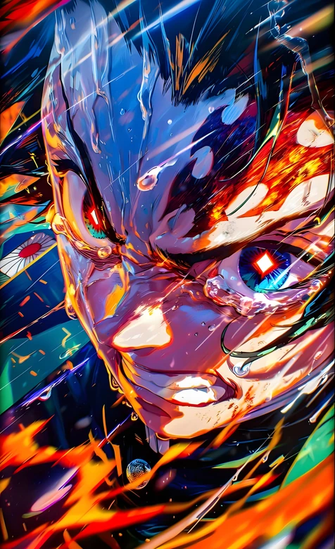 炭治郎·炎之呼吸 日漫热血风鬼灭之刃战斗特写 高燃对决