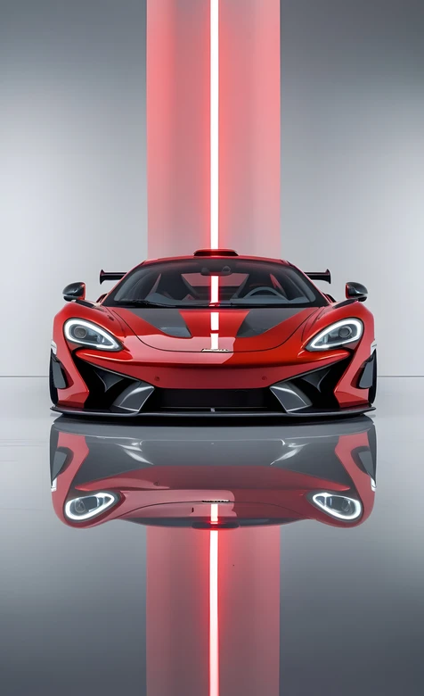 红色迈凯伦超跑·科技光影 超跑视觉冲击手机壁纸