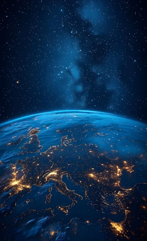 地球夜景星空写实风 梦幻宇宙手机壁纸热门款