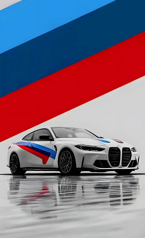 宝马M系跑车·运动拉花 速度美学手机壁纸