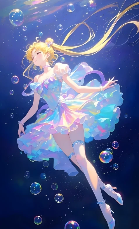 月野兔·幻彩裙装 唯美二次元美少女战士壁纸