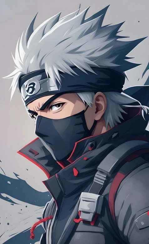 旗木卡卡西·面罩银发 日系动漫风火影忍者帅气角色 高人气忍者壁纸