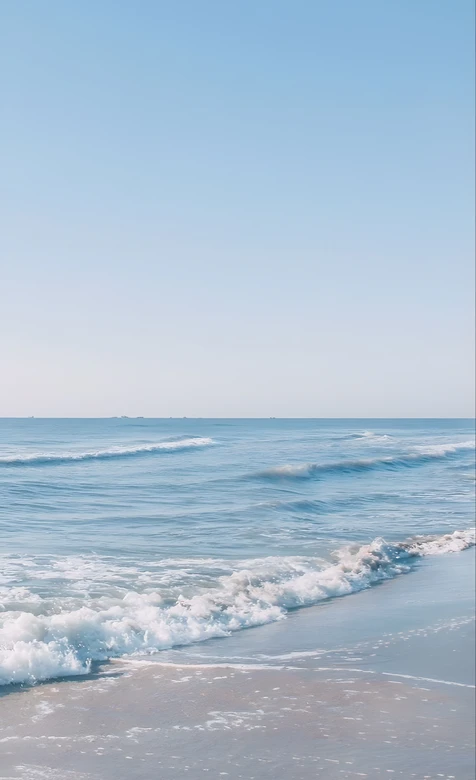 海滩海浪·唯美清新风 高清海边风景手机壁纸