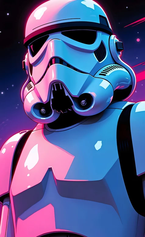 星球大战风暴兵·赛博霓虹风 影视主题高质感壁纸