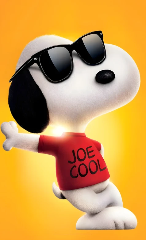 史努比·JOE COOL墨镜红T恤·卡通风 花生漫画萌宠壁纸