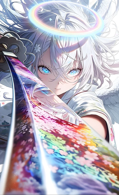 银发天使·彩刃出鞘 日式唯美 高人气动漫风壁纸