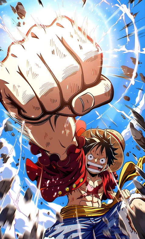 蒙奇·D·路飞·巨拳出击 航海王热血动漫手机壁纸热款