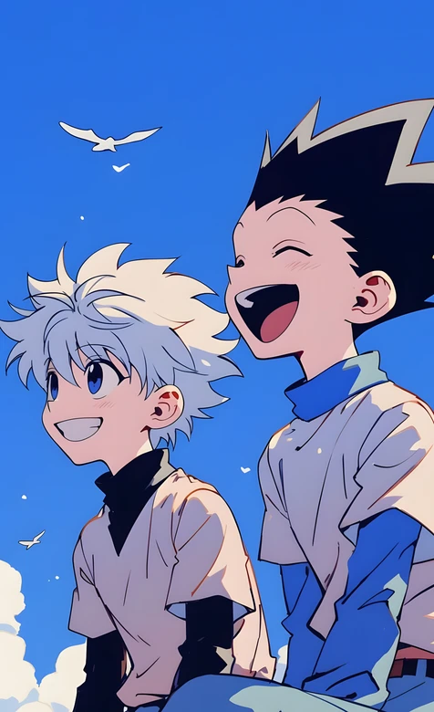 奇犽·小杰笑容 日系治愈风全职猎人动漫壁纸