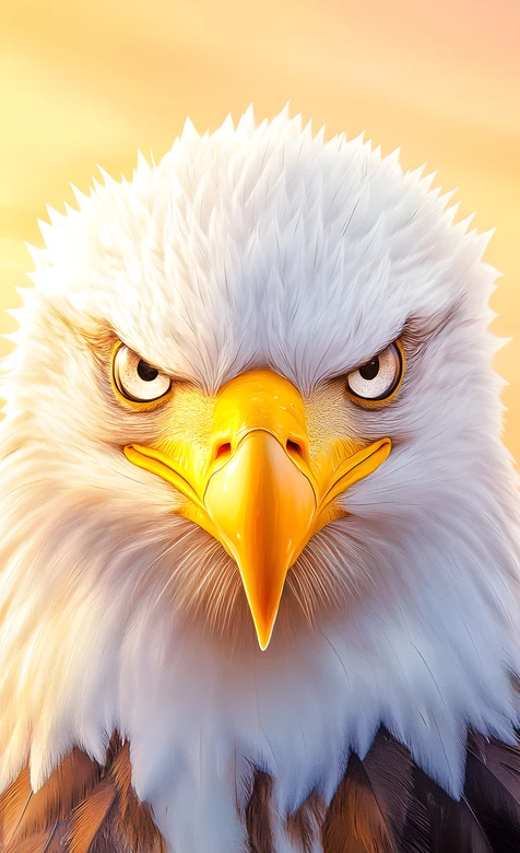 白头鹰·锐利威严眼神·写实拟真 霸气猛禽手机壁纸优选