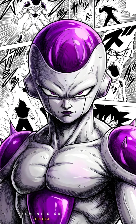 弗利萨·紫色装甲 龙珠漫画风 经典反派热血壁纸