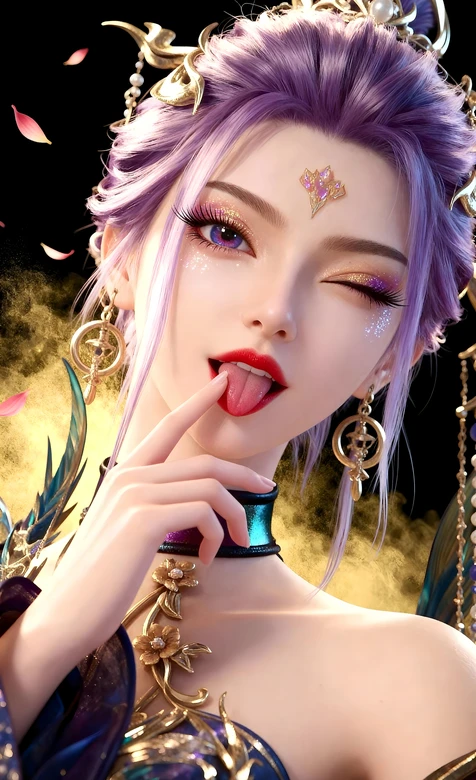 紫发金饰玄幻少女·国风华丽 热门游戏国漫壁纸